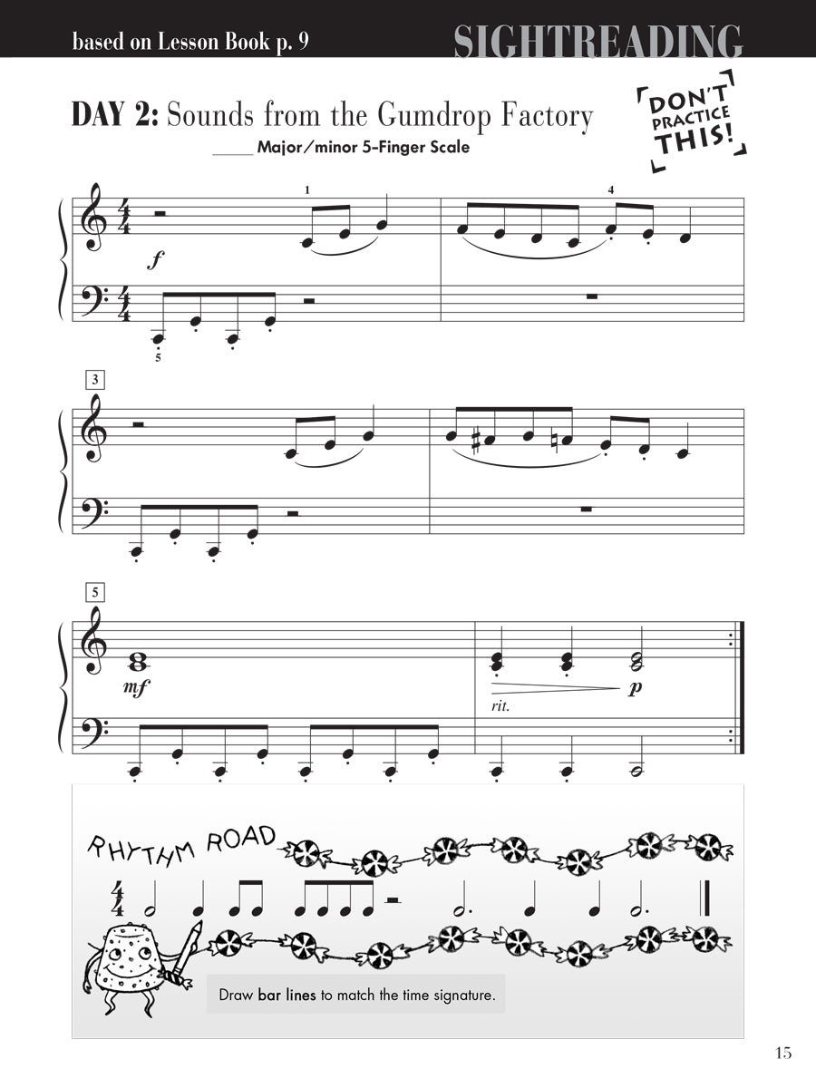 Piano Adventures® Level 2B Sightreading Book