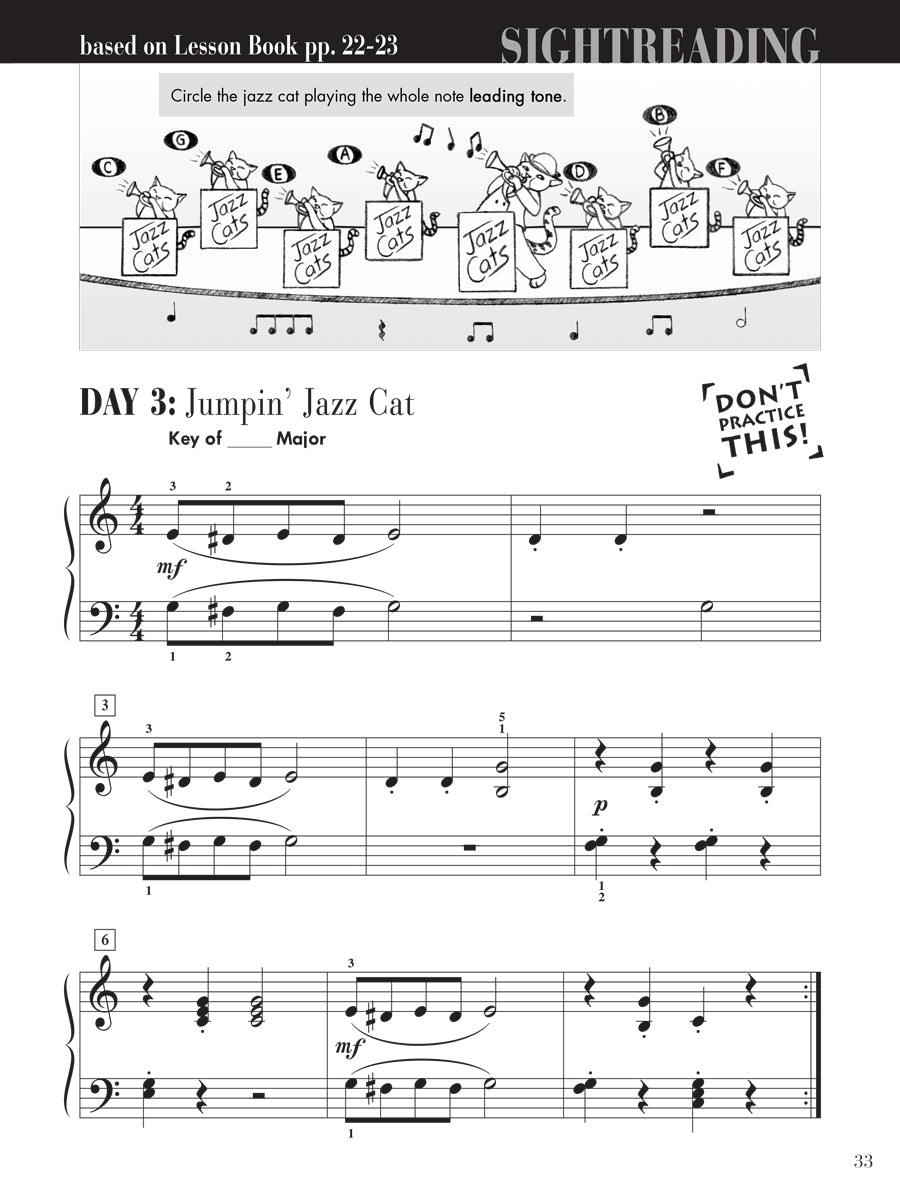 Piano Adventures® Level 2B Sightreading Book