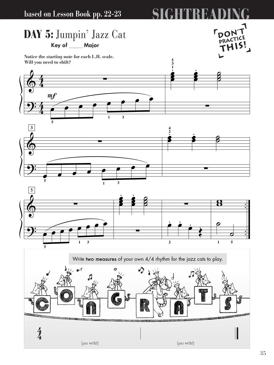 Piano Adventures® Level 2B Sightreading Book