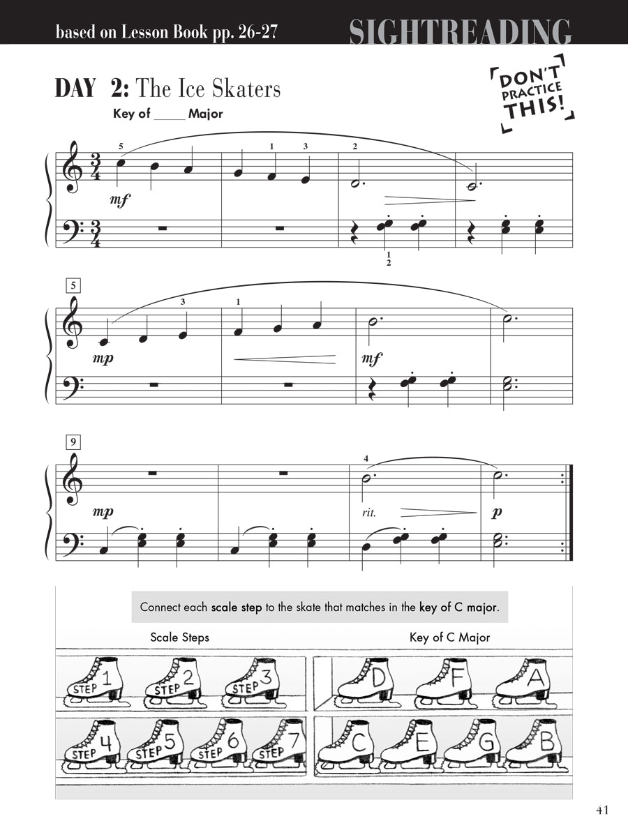 Piano Adventures® Level 2B Sightreading Book