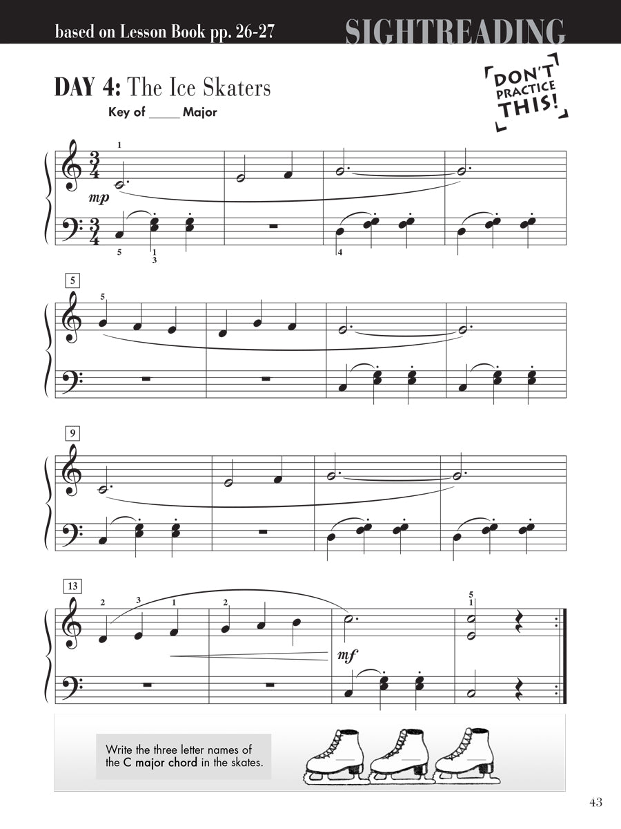 Piano Adventures® Level 2B Sightreading Book