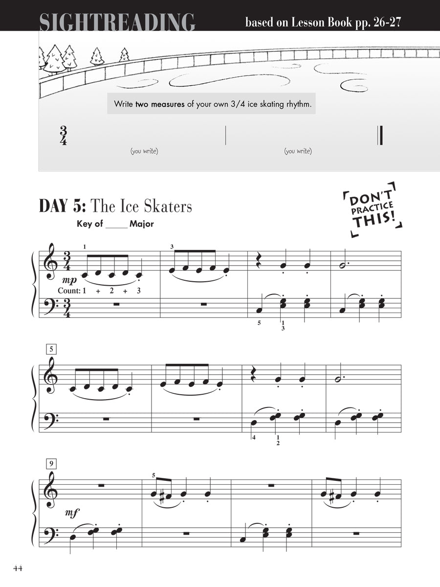 Piano Adventures® Level 2B Sightreading Book