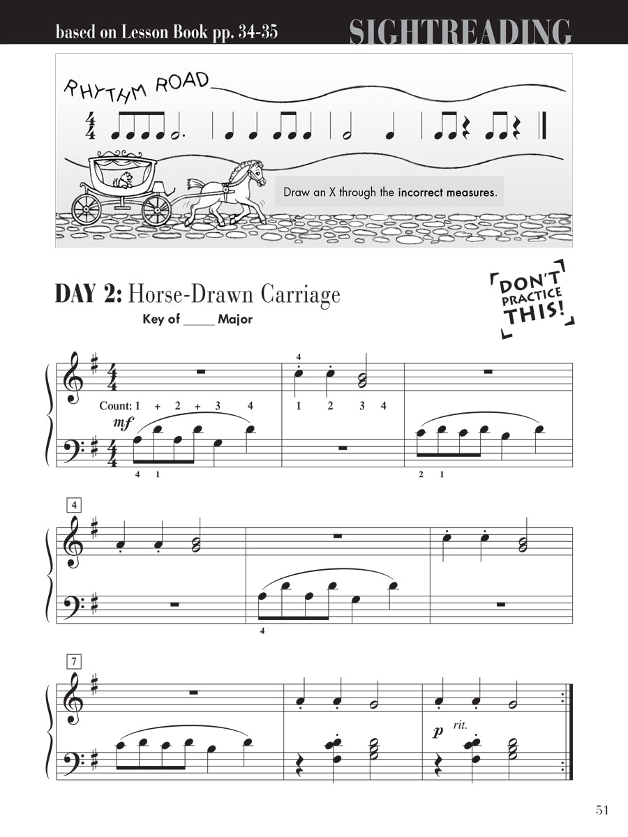 Piano Adventures® Level 2B Sightreading Book