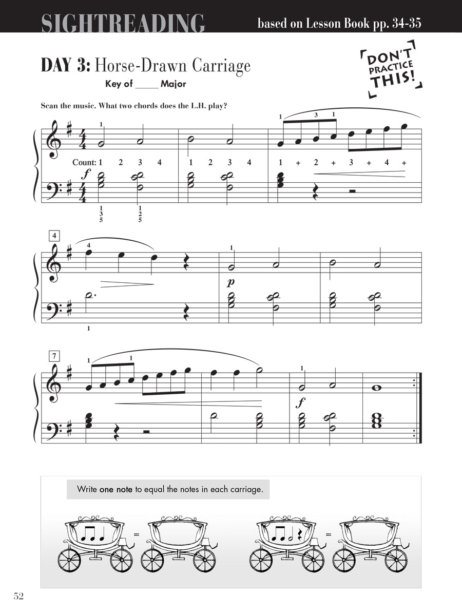 Piano Adventures® Level 2B Sightreading Book