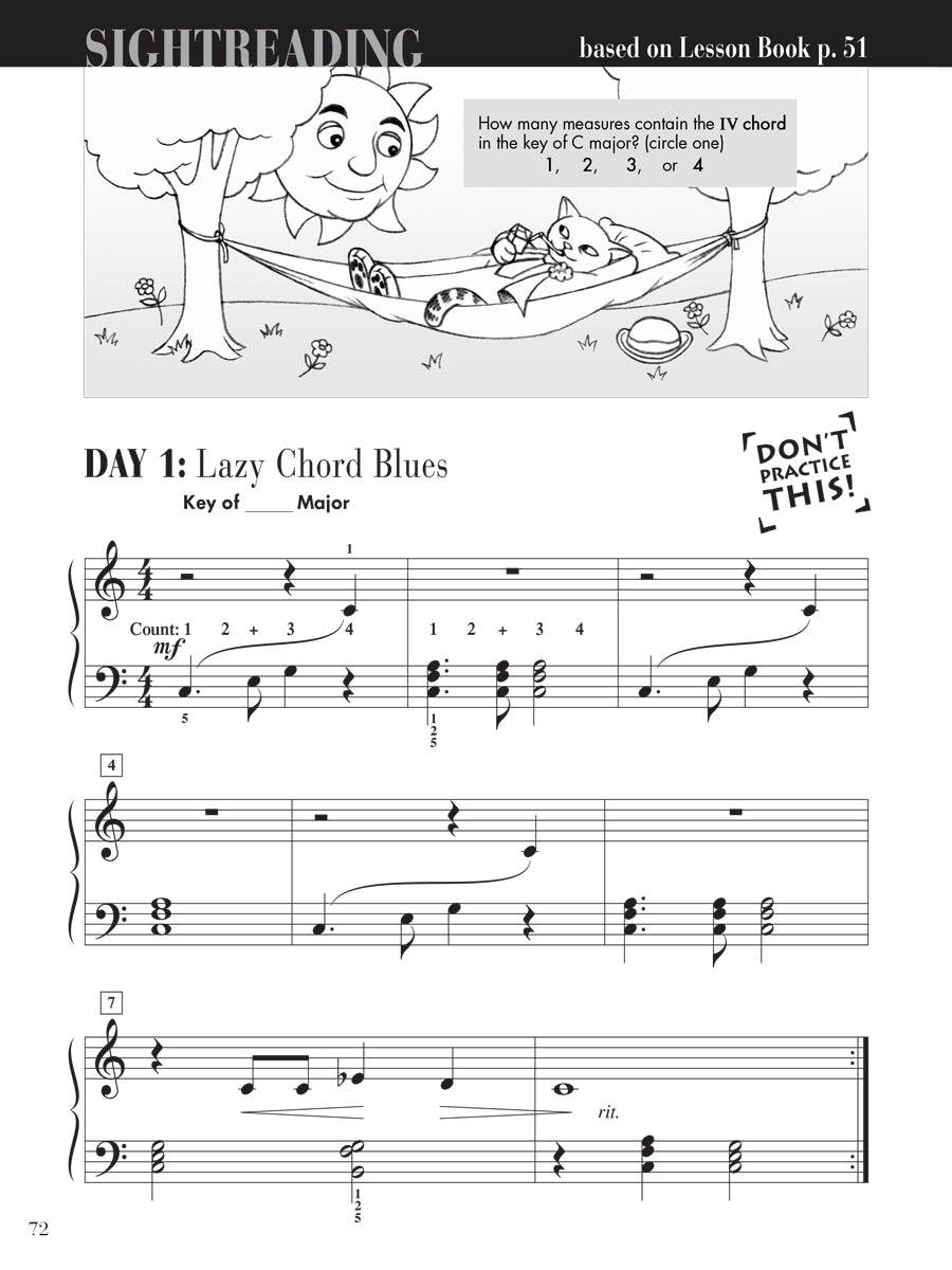 Piano Adventures® Level 2B Sightreading Book