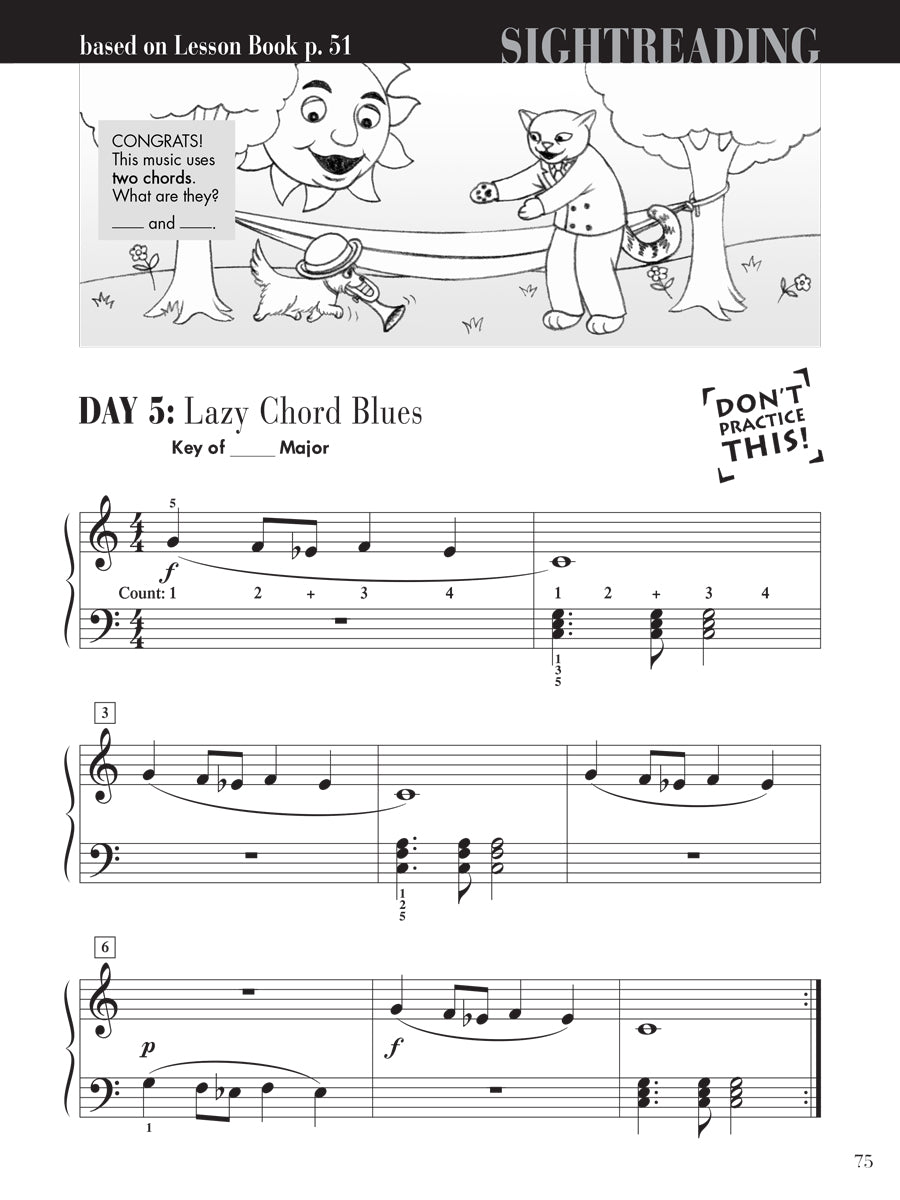 Piano Adventures® Level 2B Sightreading Book