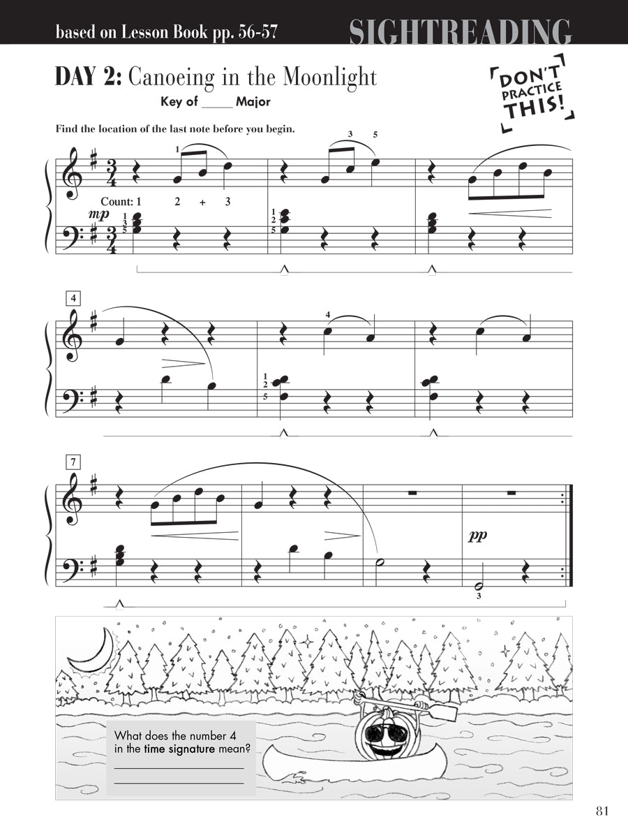 Piano Adventures® Level 2B Sightreading Book