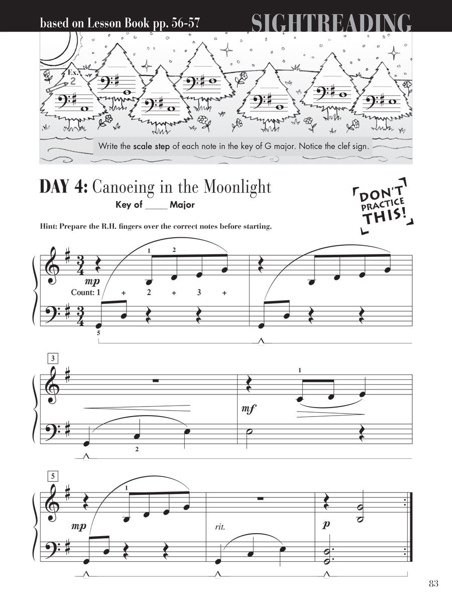Piano Adventures® Level 2B Sightreading Book