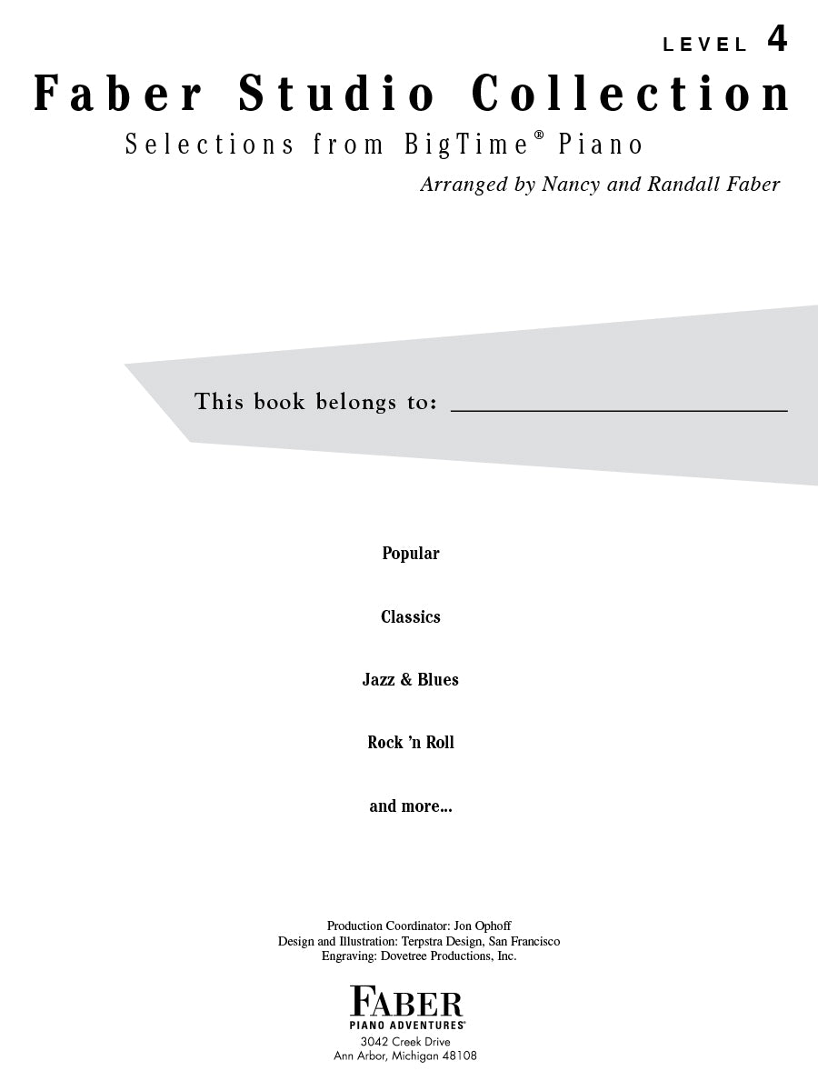 BigTime® Piano Faber Studio Collection