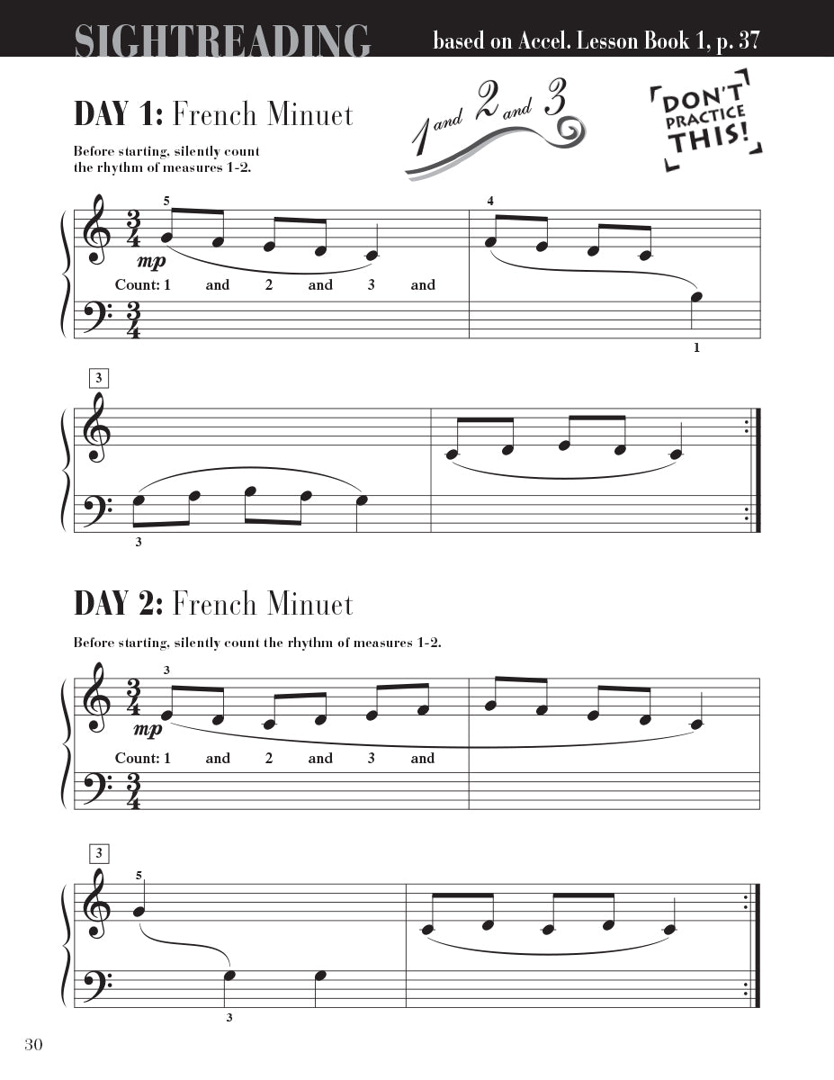 Accelerated Piano Adventures Sightreading Book 1