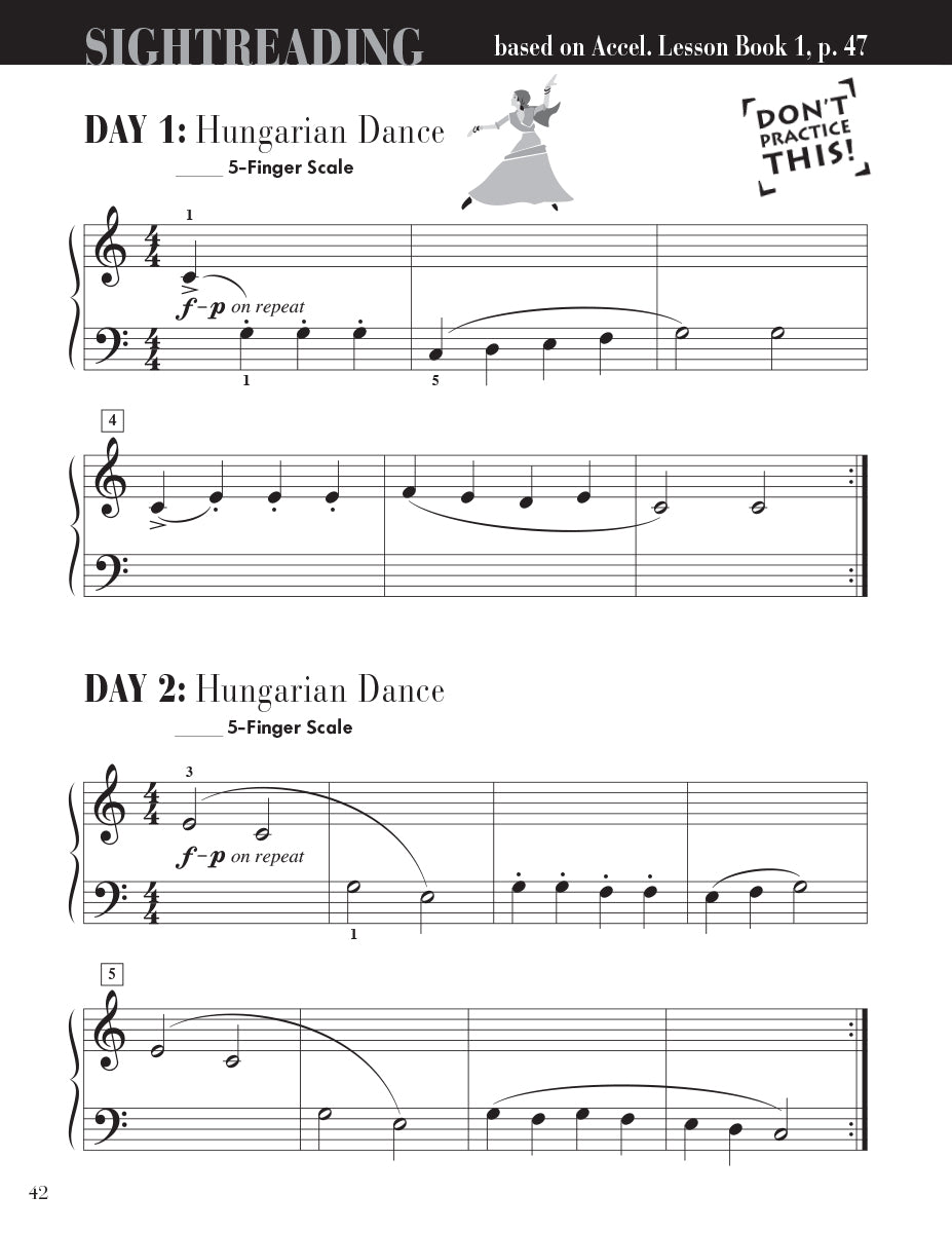 Accelerated Piano Adventures Sightreading Book 1