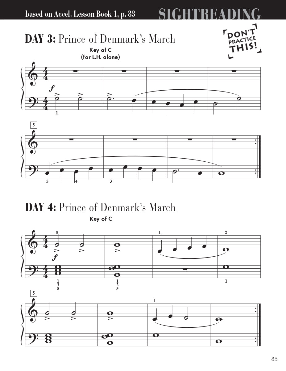 Accelerated Piano Adventures Sightreading Book 1