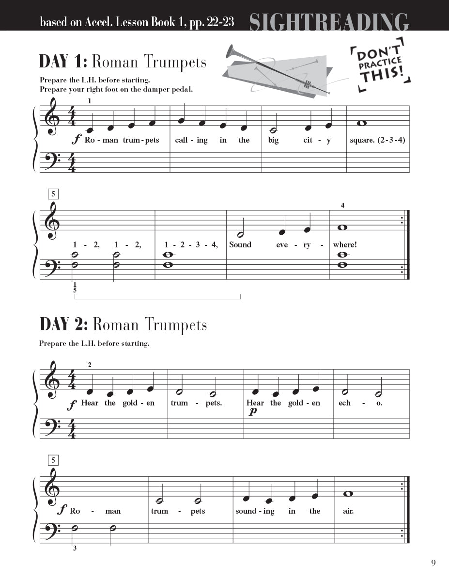 Accelerated Piano Adventures Sightreading Book 1