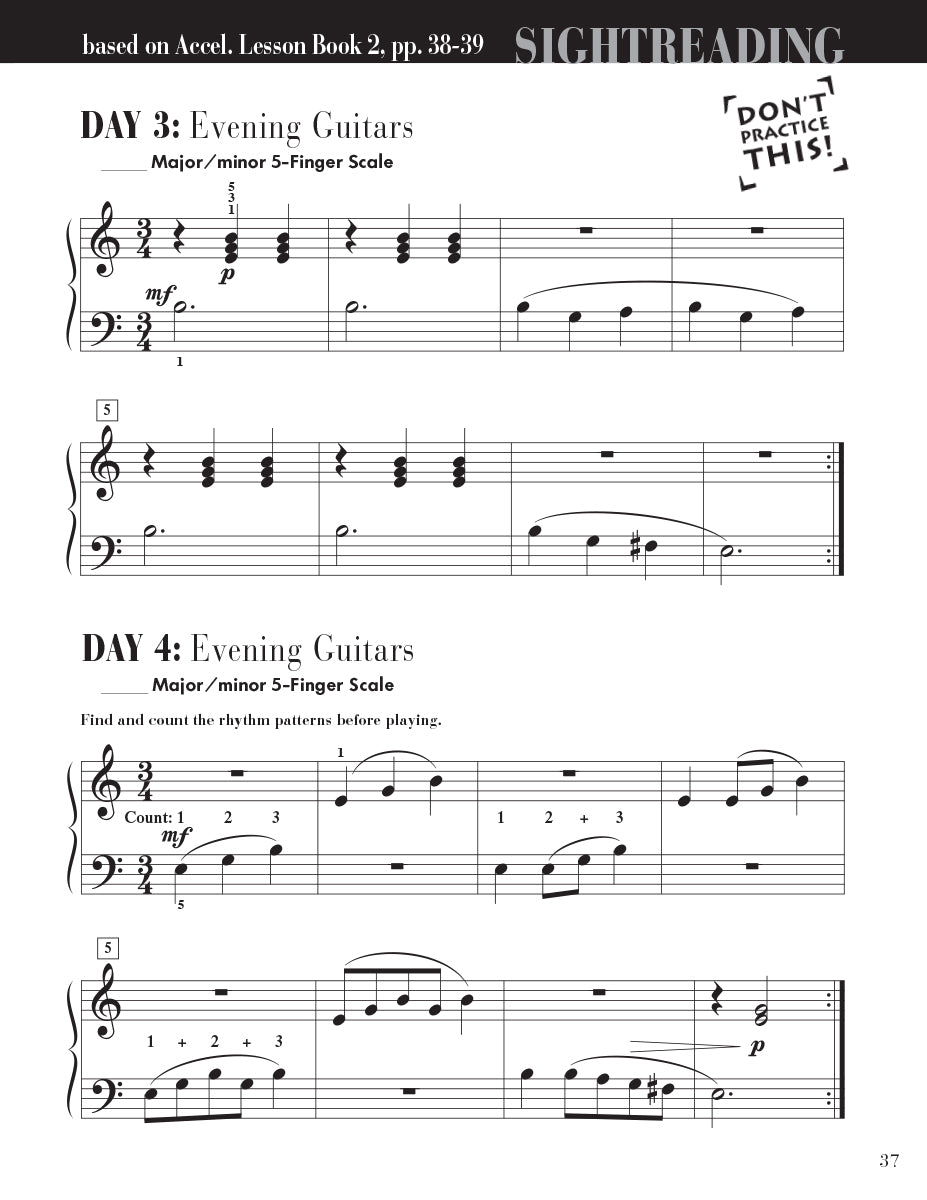 Accelerated Piano Adventures Sightreading Book 2