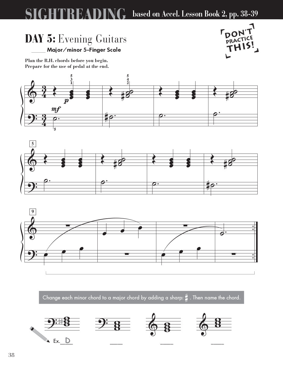 Accelerated Piano Adventures Sightreading Book 2