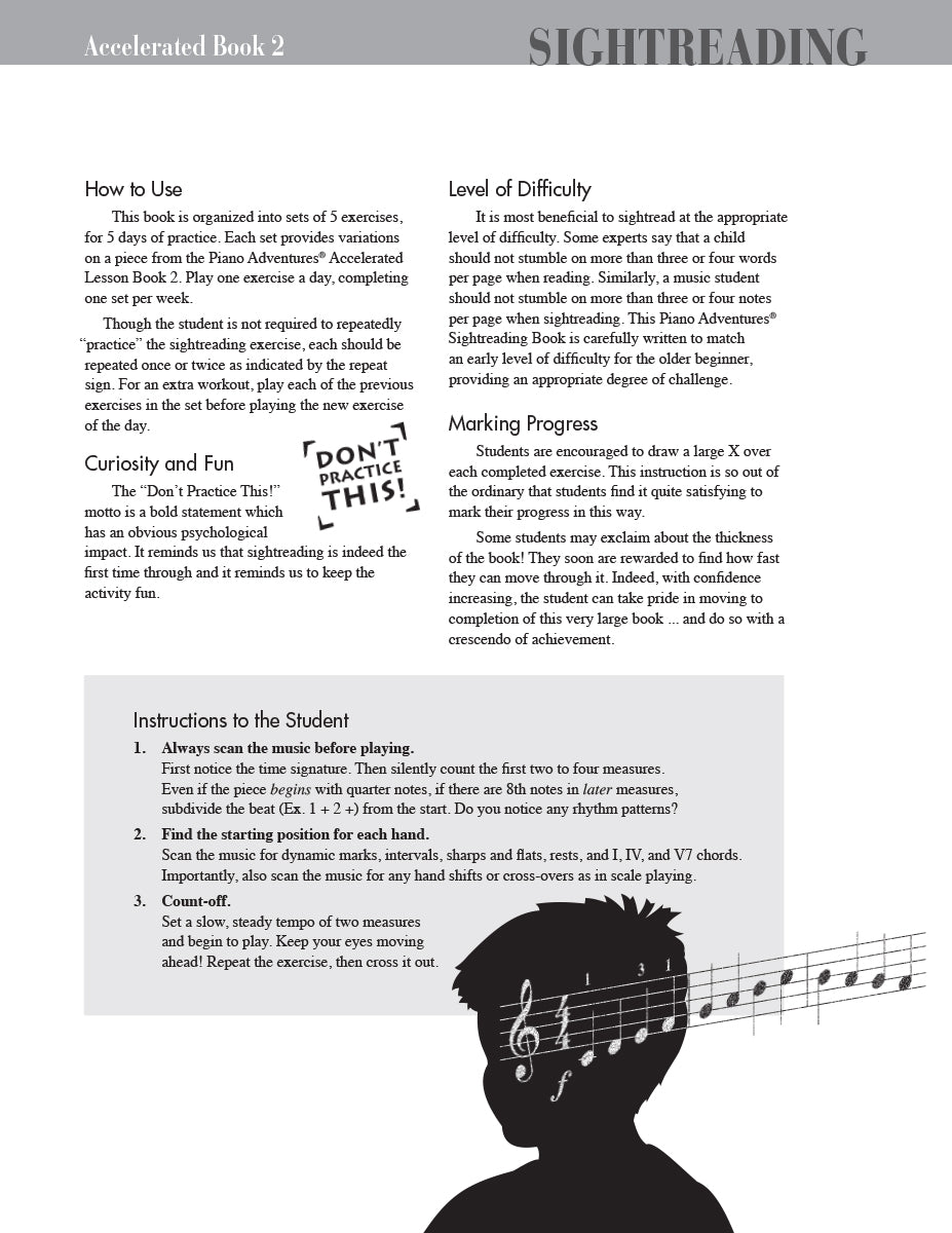 Accelerated Piano Adventures Sightreading Book 2