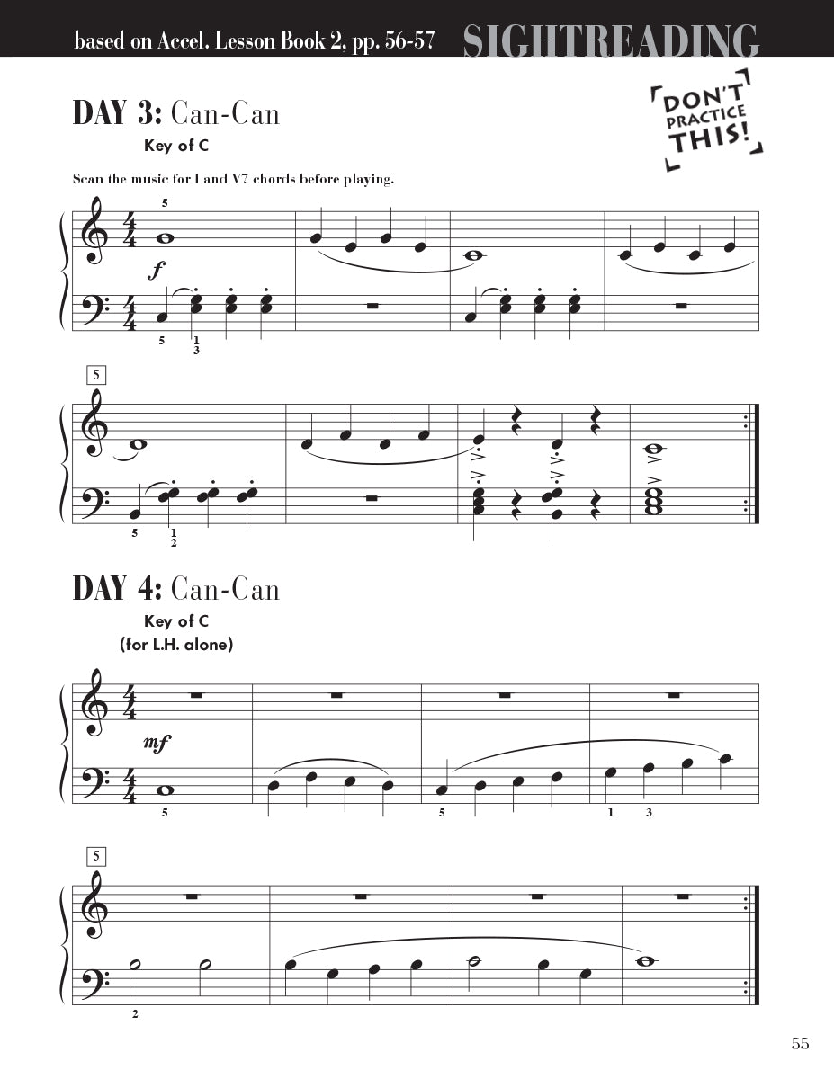 Accelerated Piano Adventures Sightreading Book 2