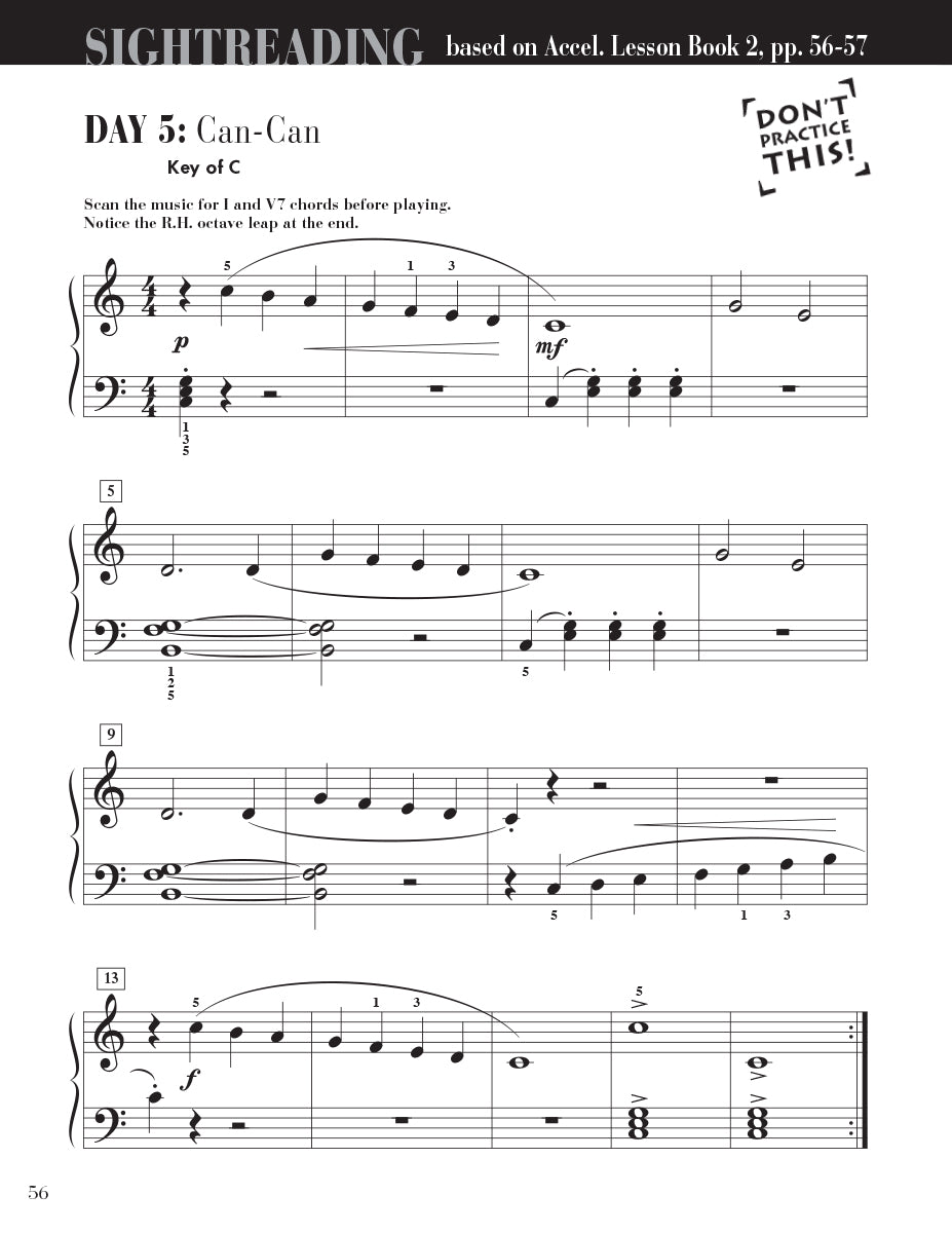 Accelerated Piano Adventures Sightreading Book 2