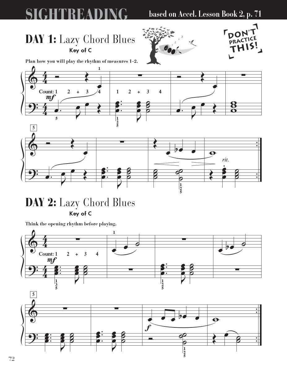 Accelerated Piano Adventures Sightreading Book 2