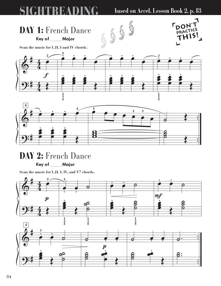 Accelerated Piano Adventures Sightreading Book 2