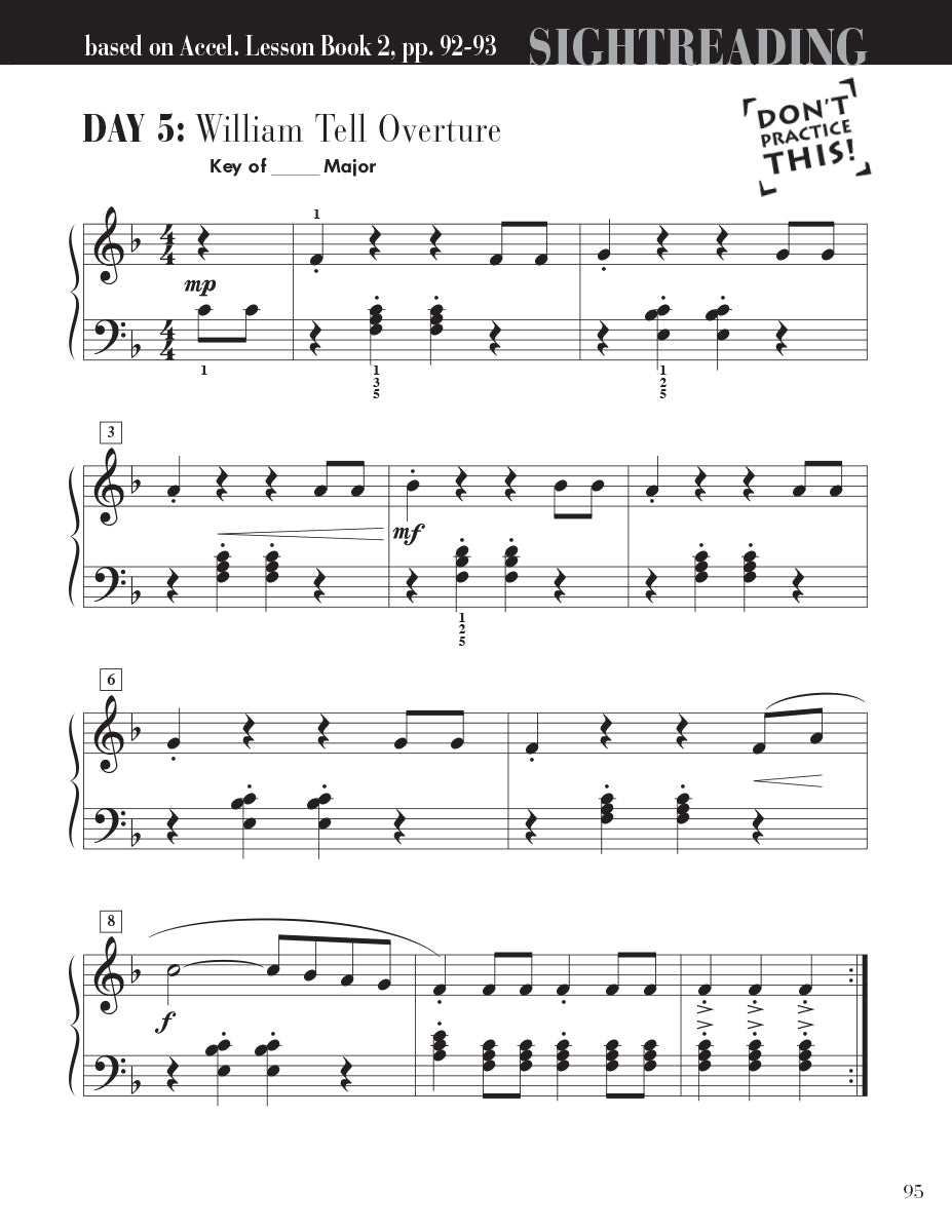 Accelerated Piano Adventures Sightreading Book 2