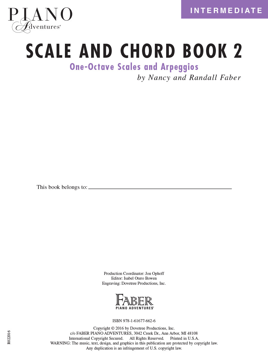 Piano Adventures Scale and Chord Book 2