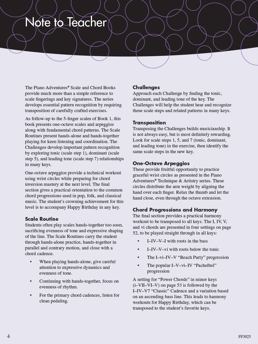 Piano Adventures Scale and Chord Book 2