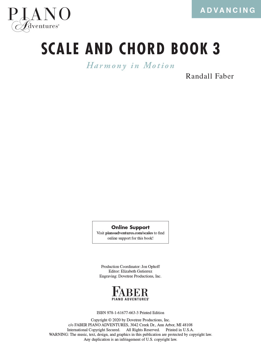 Piano Adventures Scale and Chord Book 3