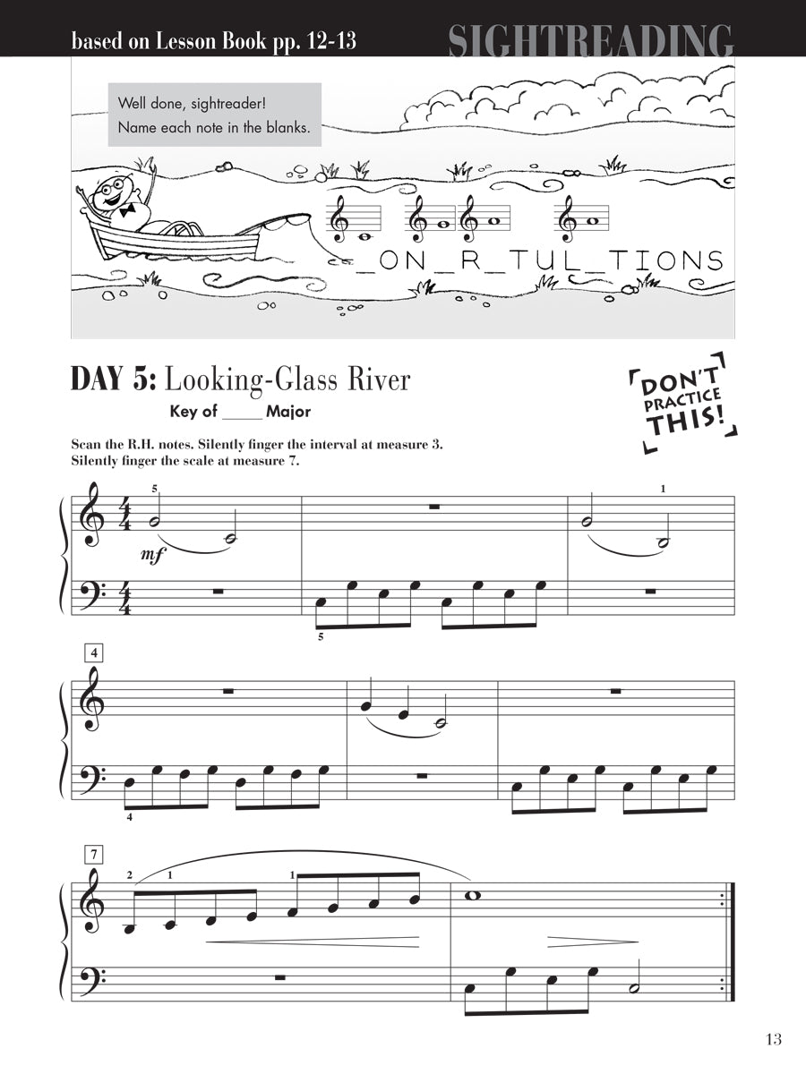 Piano Adventures® Level 3A Sightreading Book