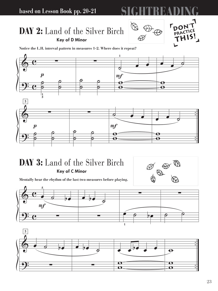 Piano Adventures® Level 3A Sightreading Book