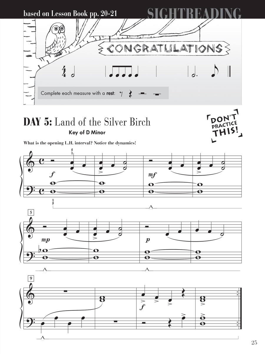 Piano Adventures® Level 3A Sightreading Book
