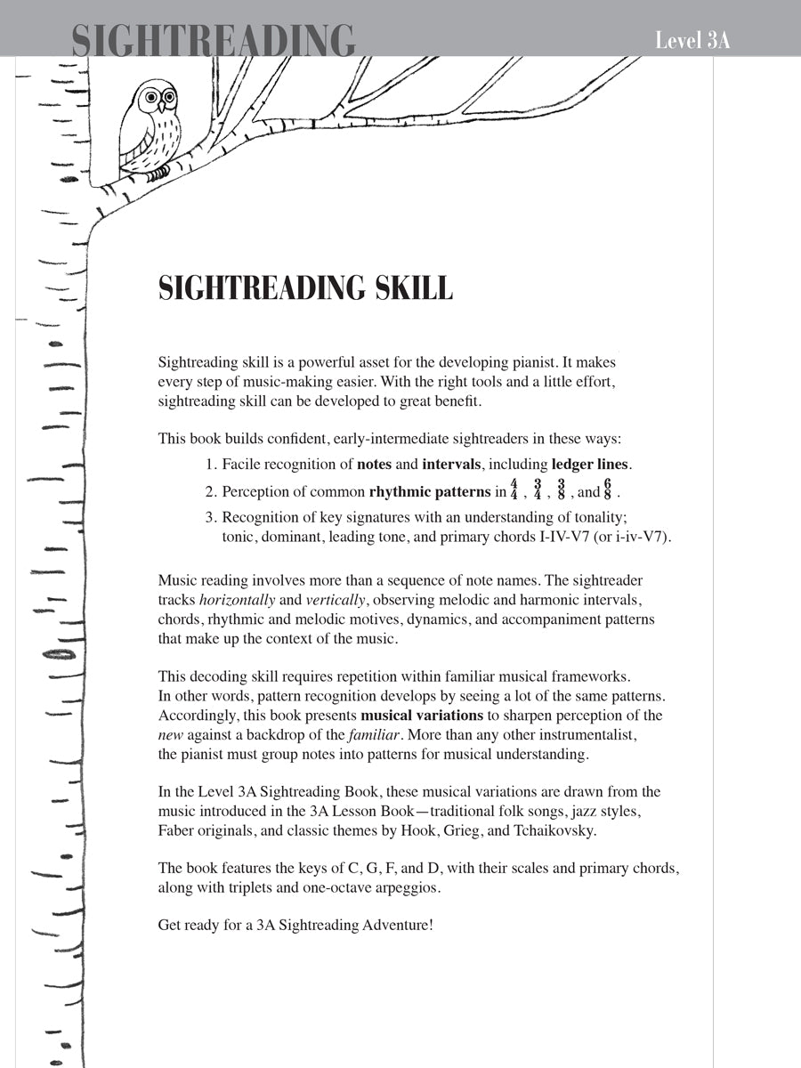 Piano Adventures® Level 3A Sightreading Book