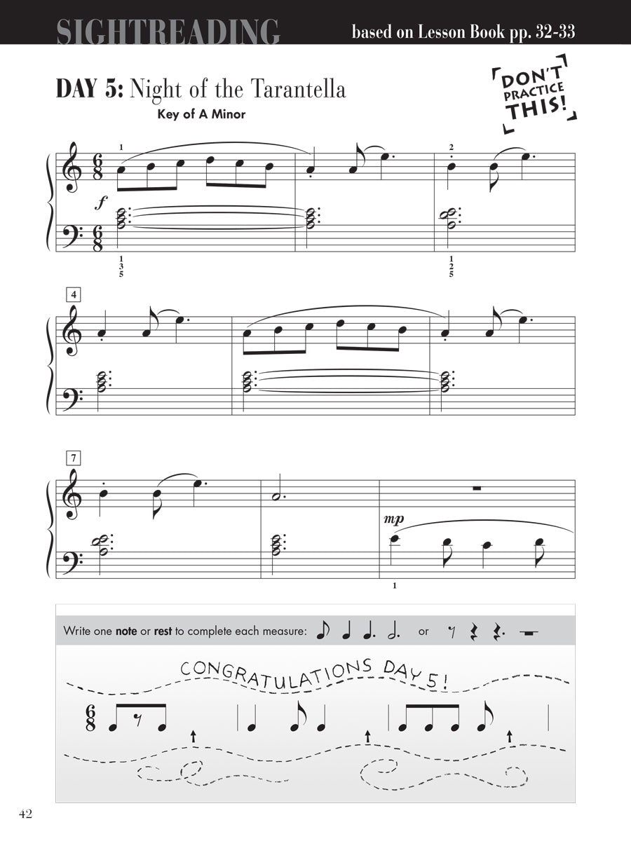 Piano Adventures® Level 3A Sightreading Book