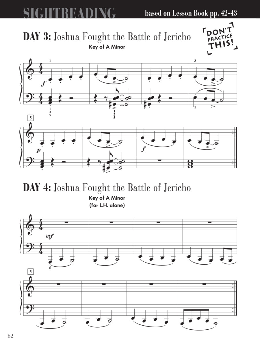 Piano Adventures® Level 3A Sightreading Book