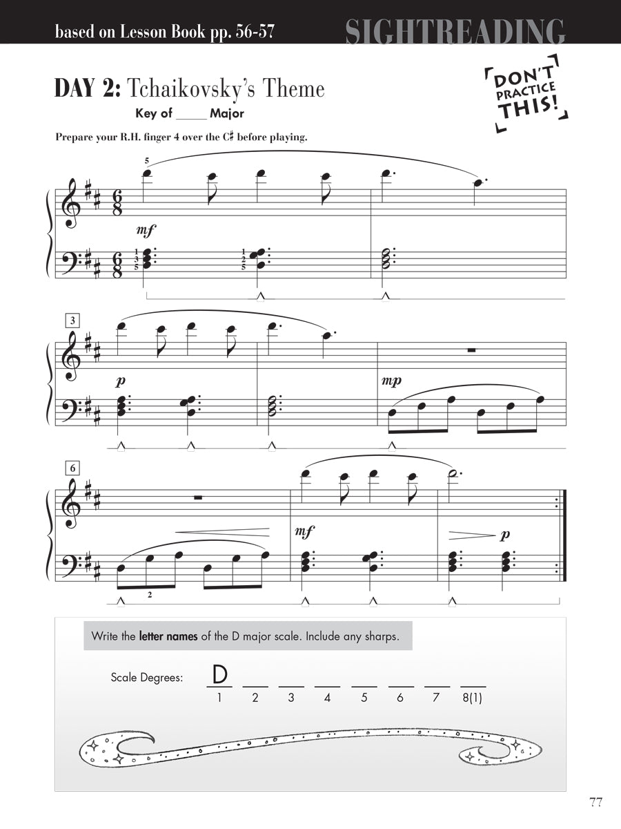 Piano Adventures® Level 3A Sightreading Book