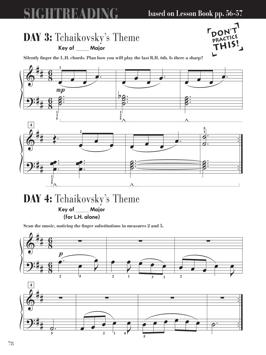 Piano Adventures® Level 3A Sightreading Book