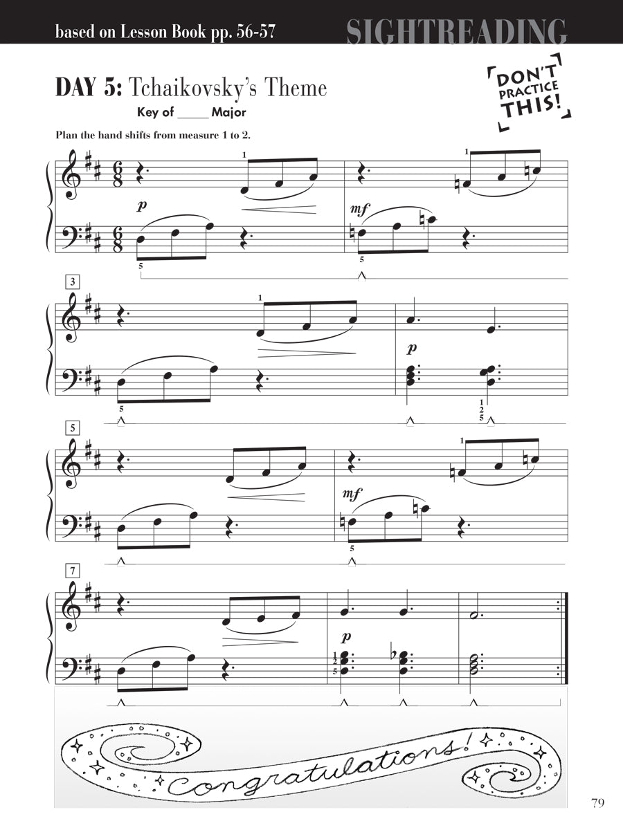 Piano Adventures® Level 3A Sightreading Book