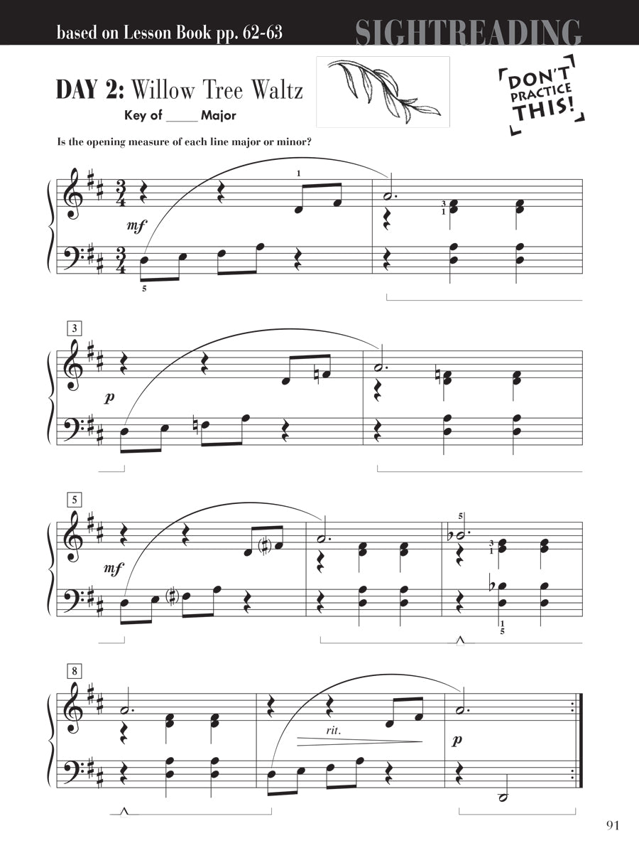 Piano Adventures® Level 3A Sightreading Book