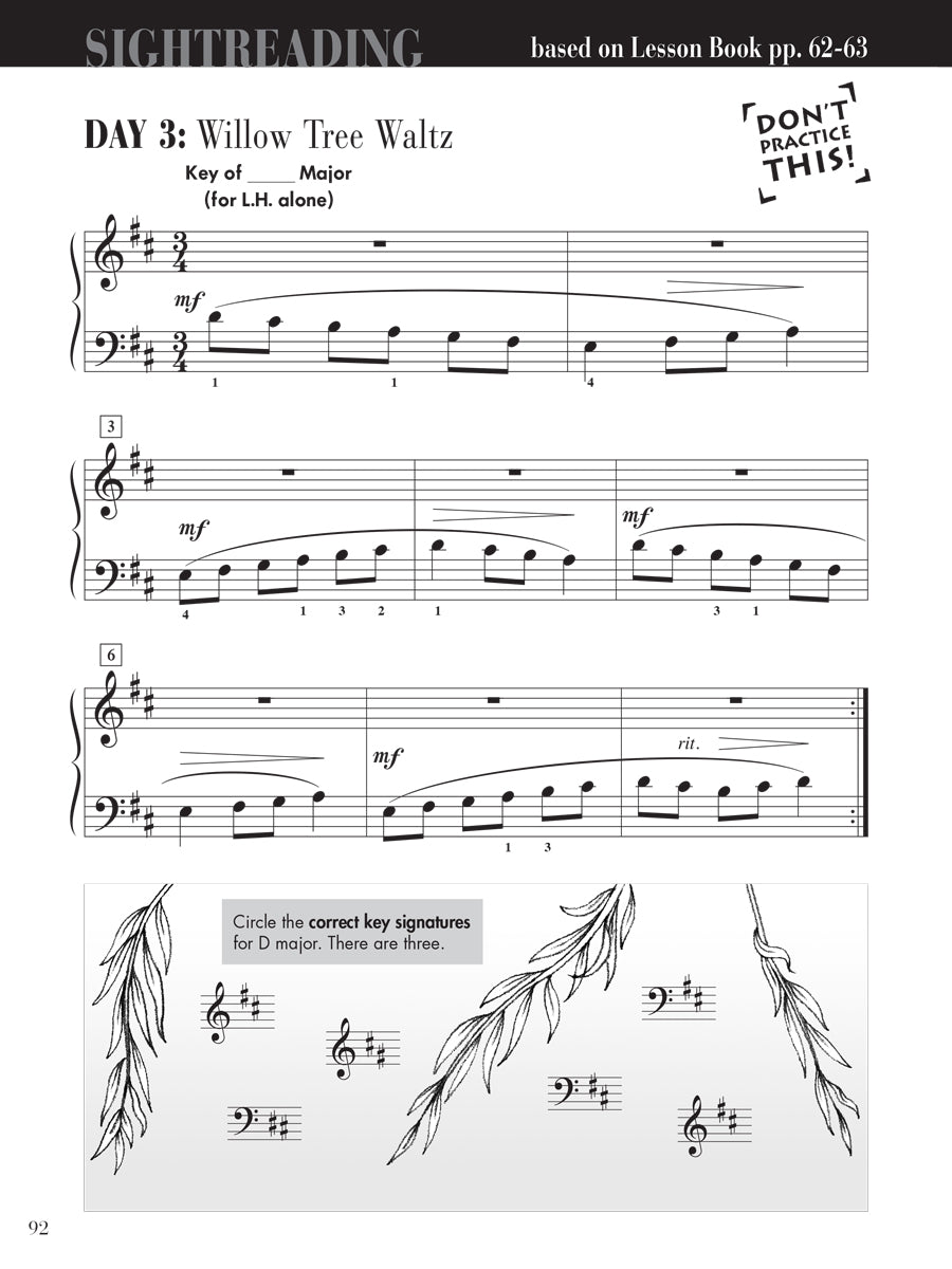 Piano Adventures® Level 3A Sightreading Book