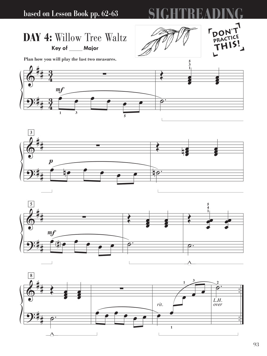 Piano Adventures® Level 3A Sightreading Book