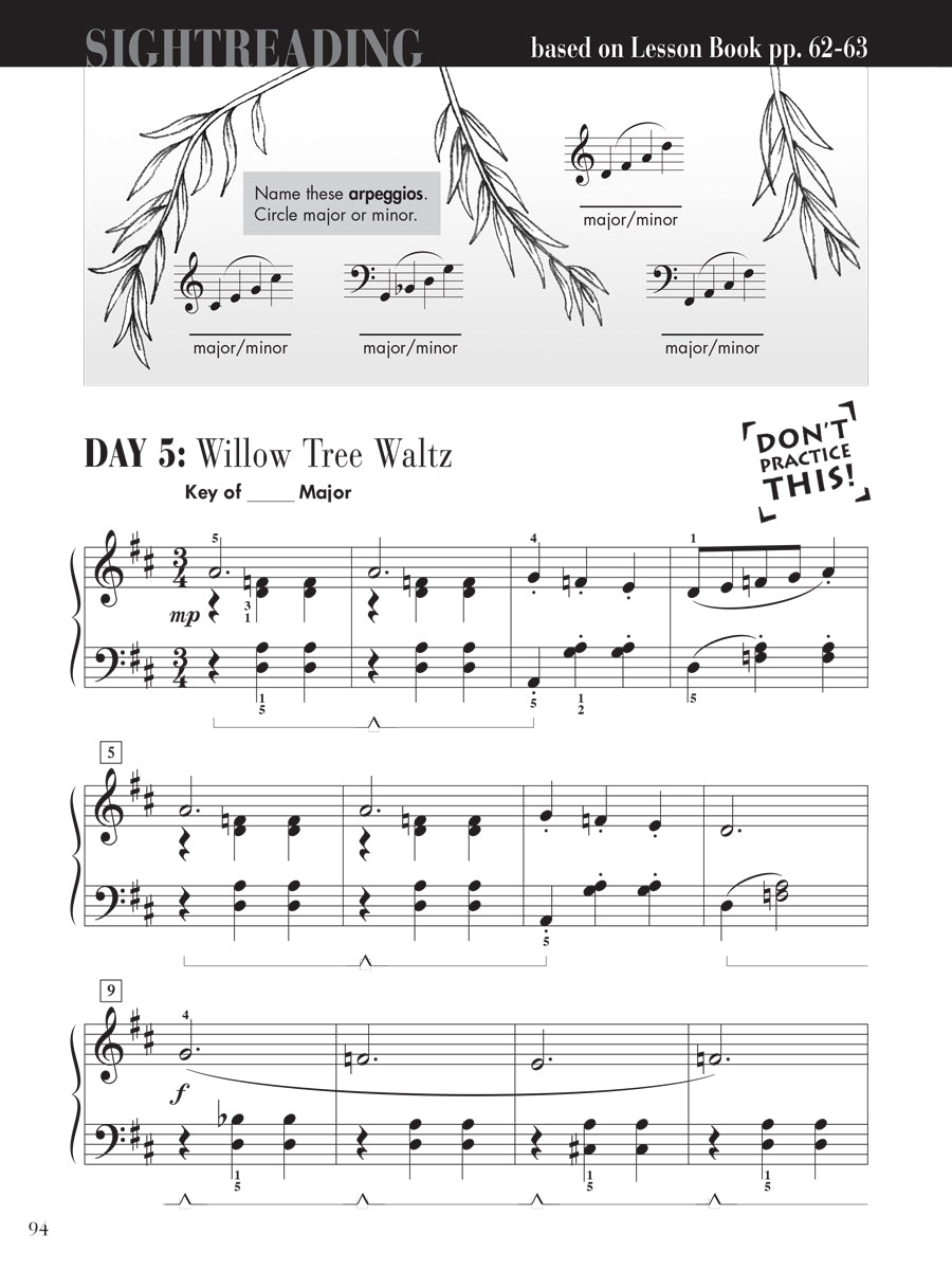 Piano Adventures® Level 3A Sightreading Book