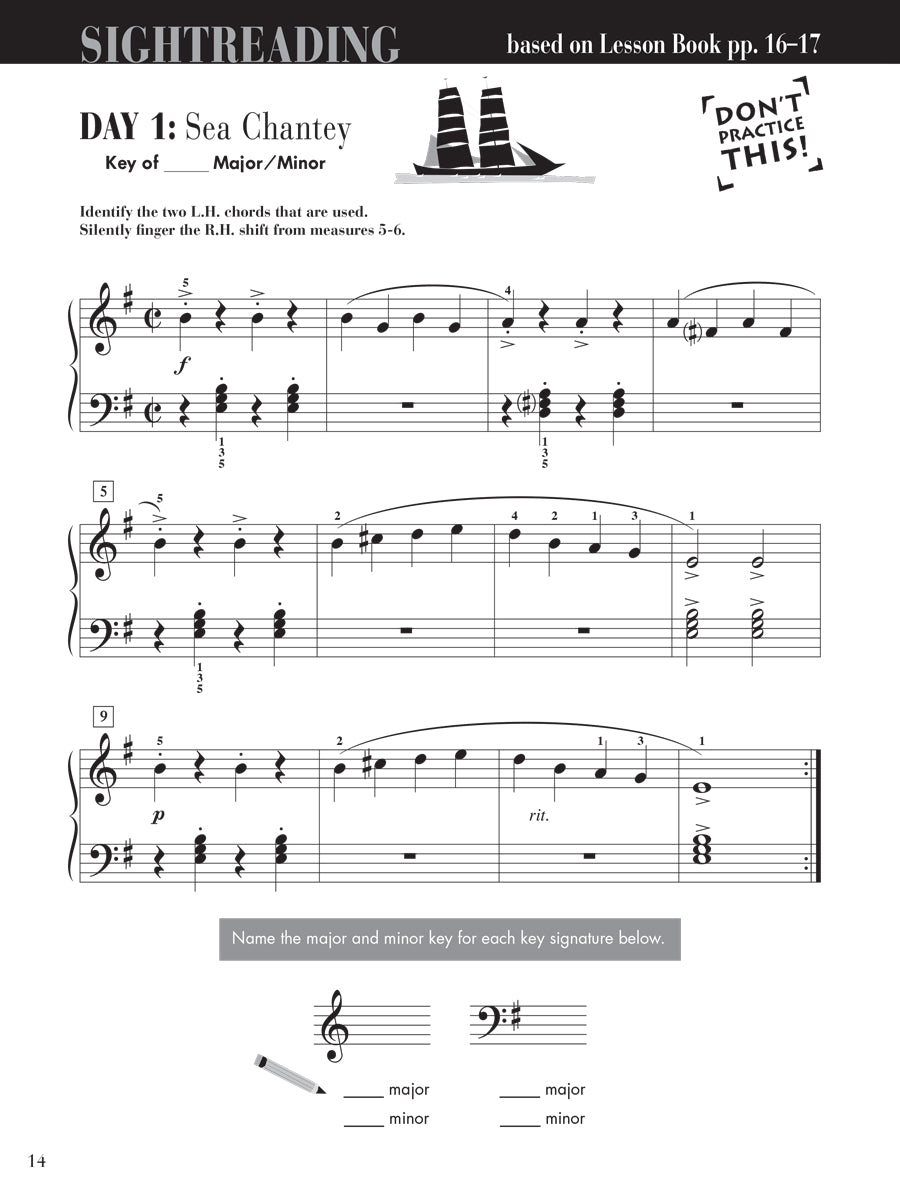 Piano Adventures® Level 3B Sightreading Book