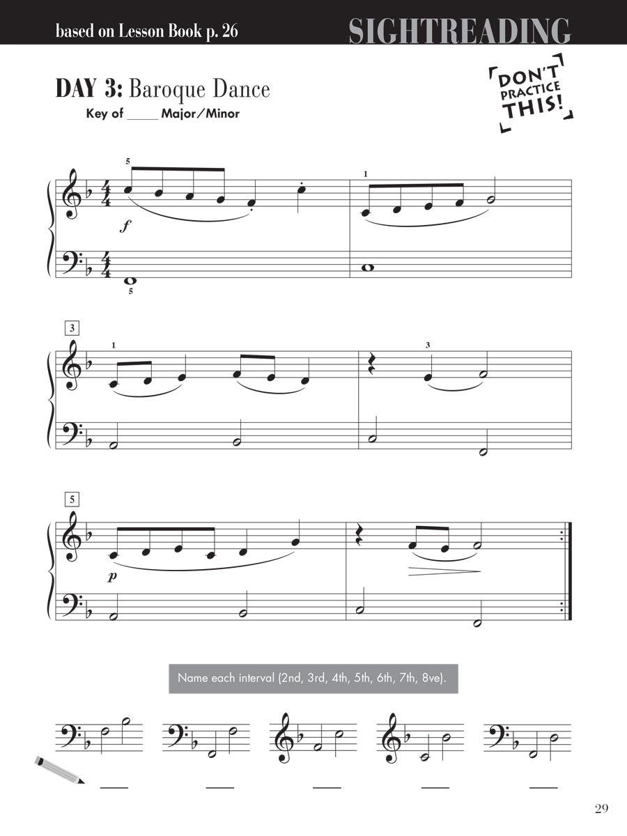 Piano Adventures® Level 3B Sightreading Book