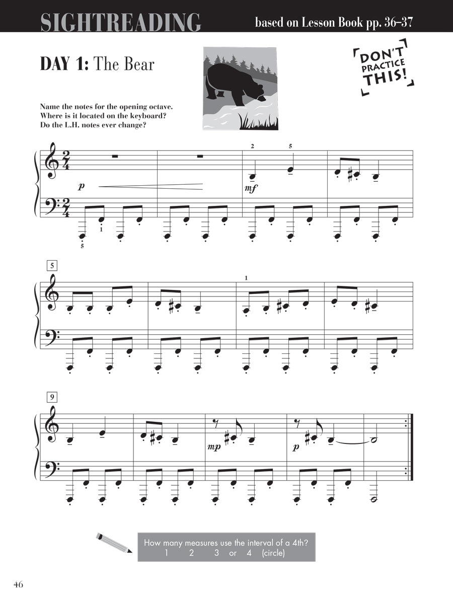 Piano Adventures® Level 3B Sightreading Book