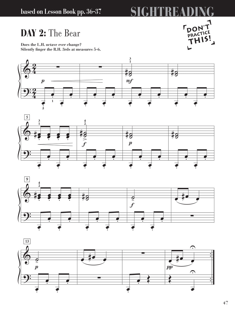 Piano Adventures® Level 3B Sightreading Book