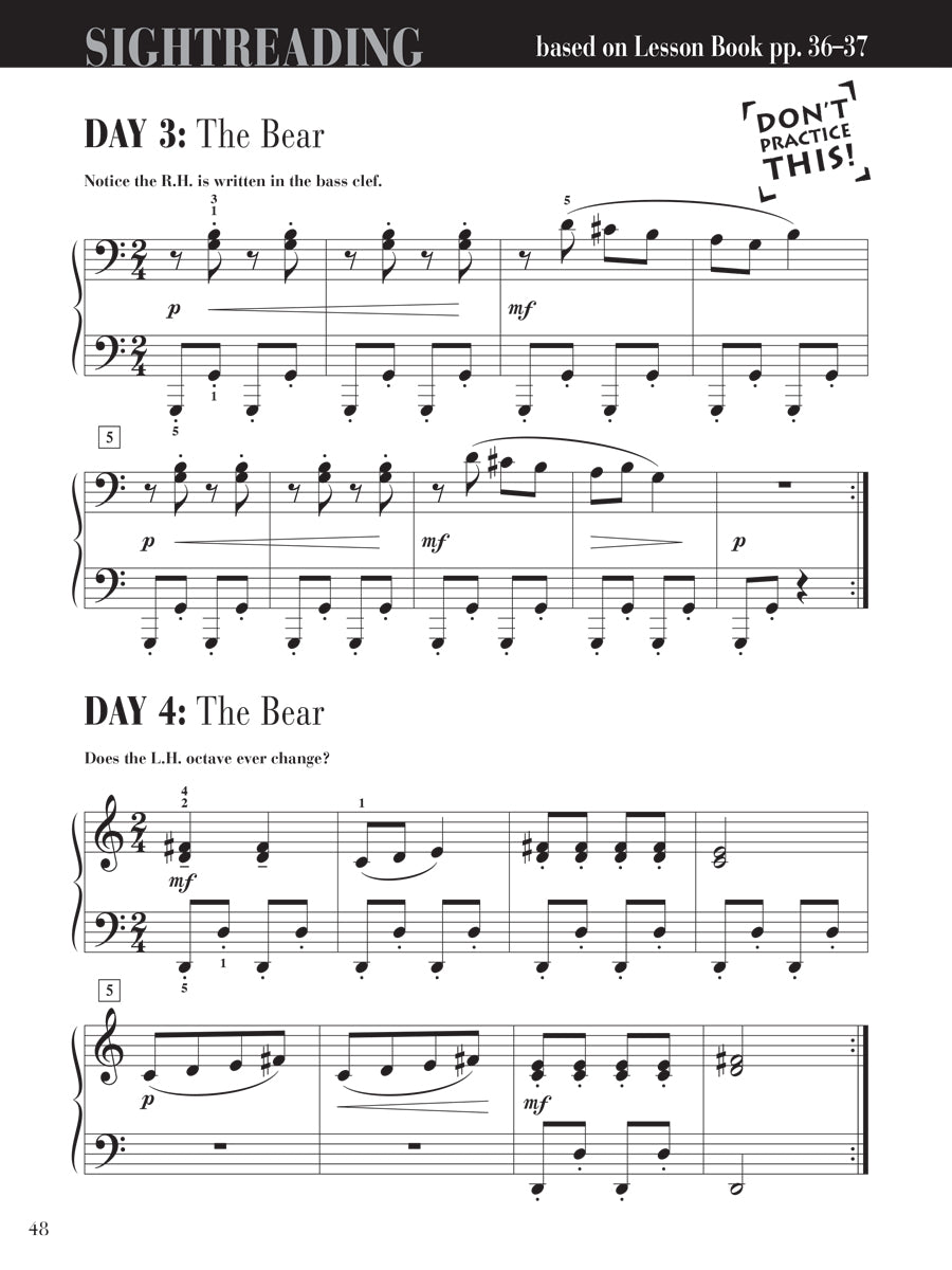 Piano Adventures® Level 3B Sightreading Book