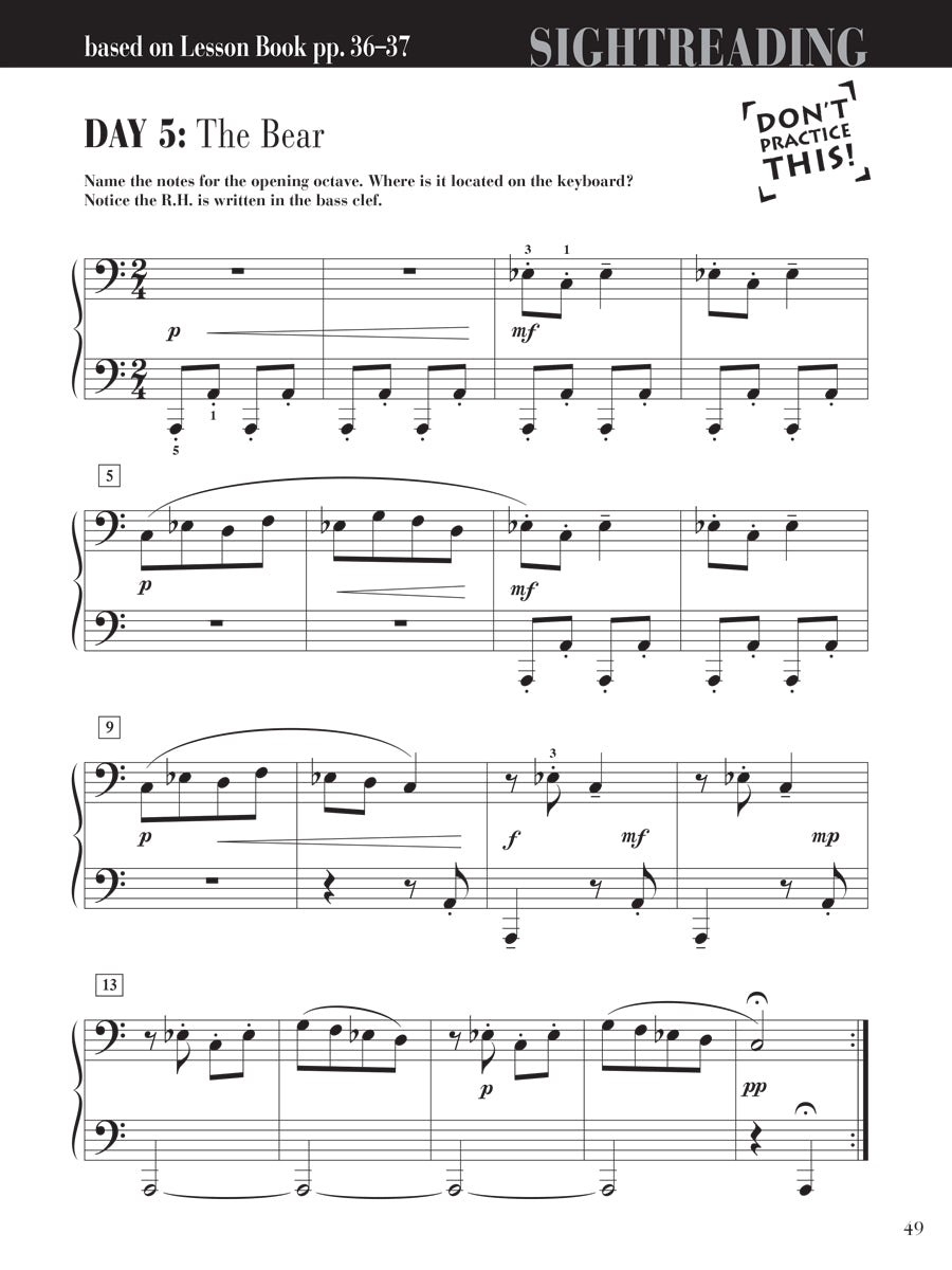 Piano Adventures® Level 3B Sightreading Book