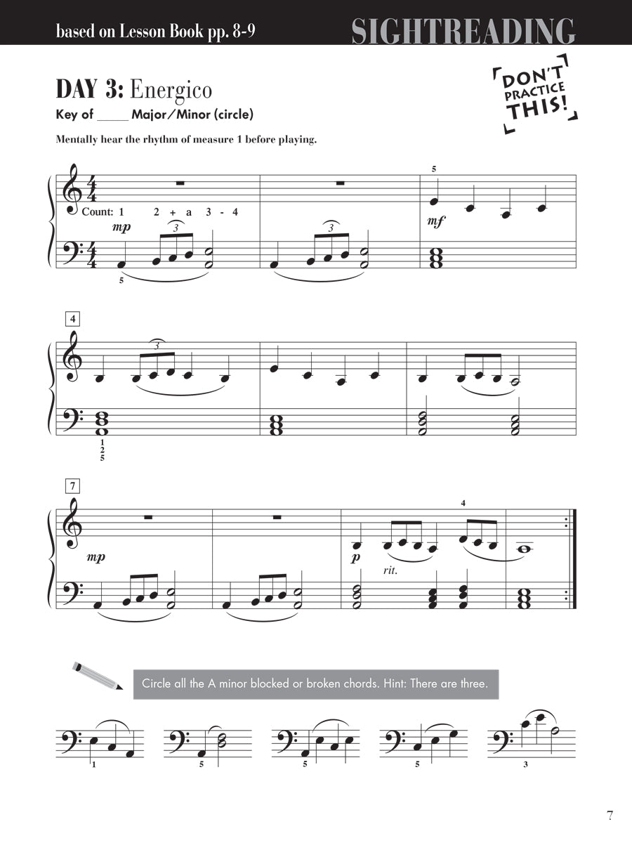 Piano Adventures® Level 3B Sightreading Book
