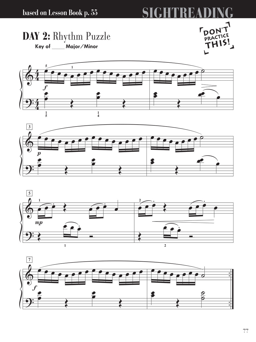 Piano Adventures® Level 3B Sightreading Book