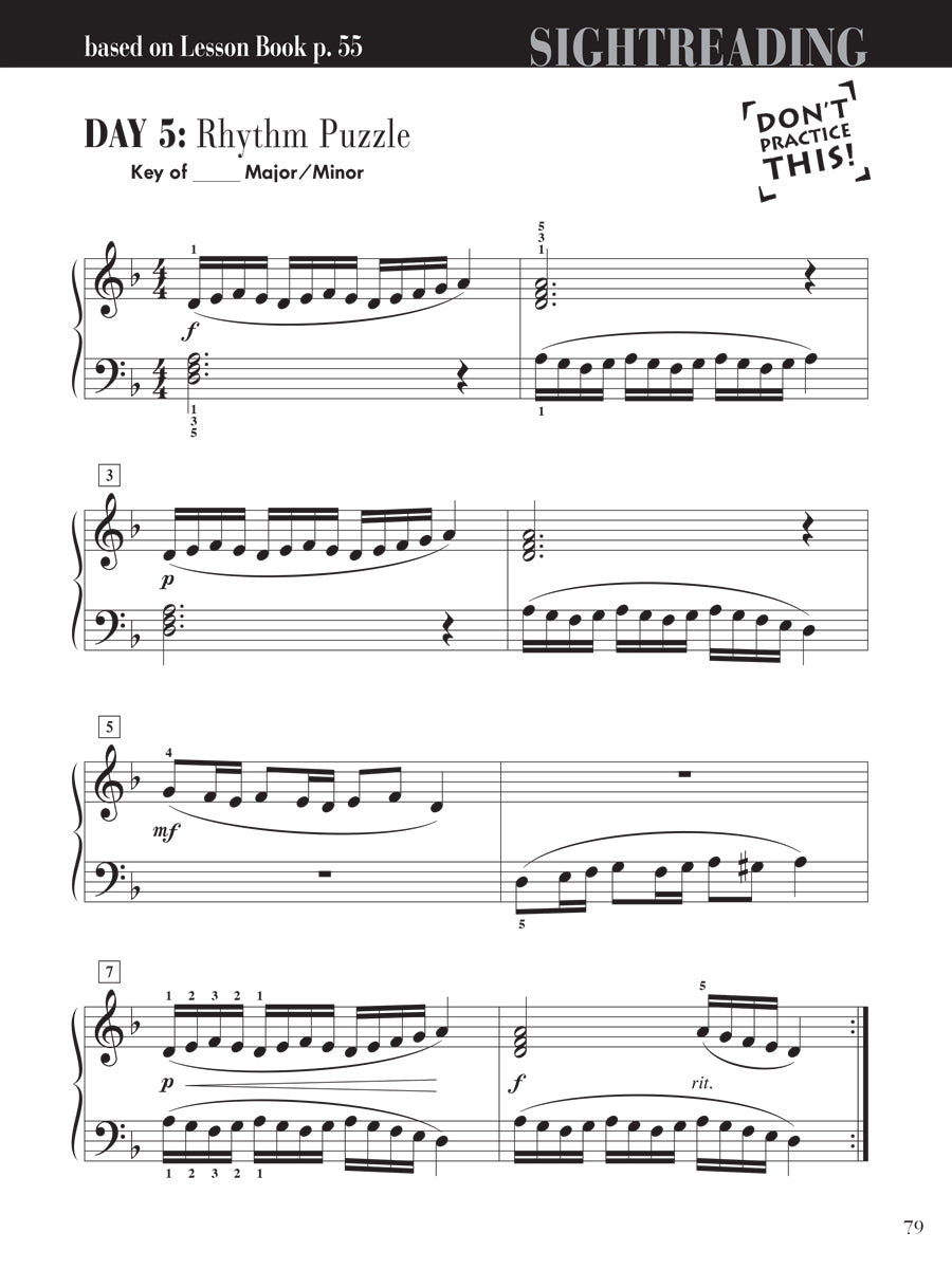 Piano Adventures® Level 3B Sightreading Book